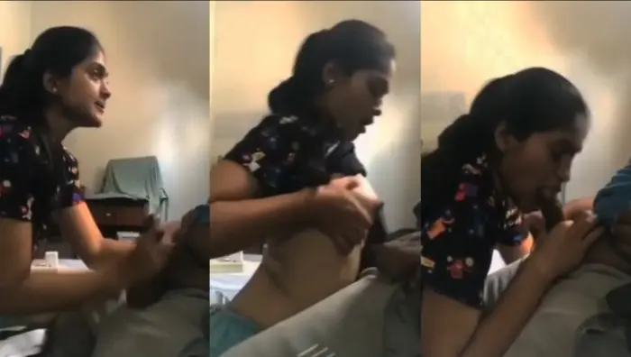 Desi College GF Blowjob and Fucking